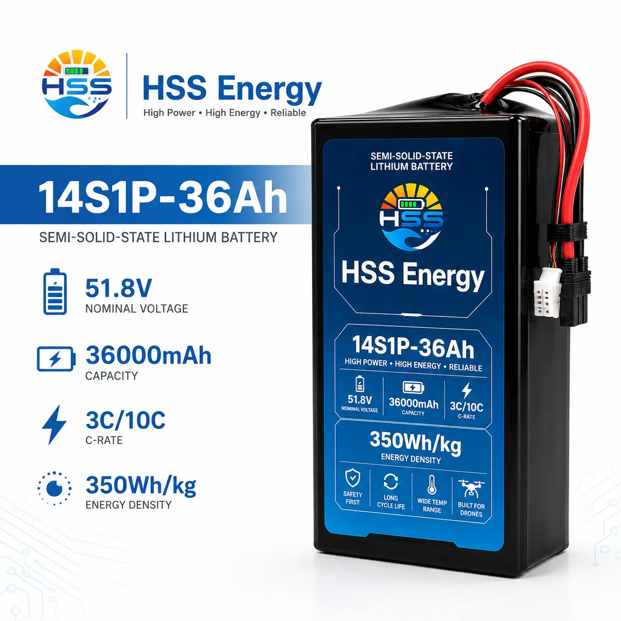 14S 36000mAh UAV-akku